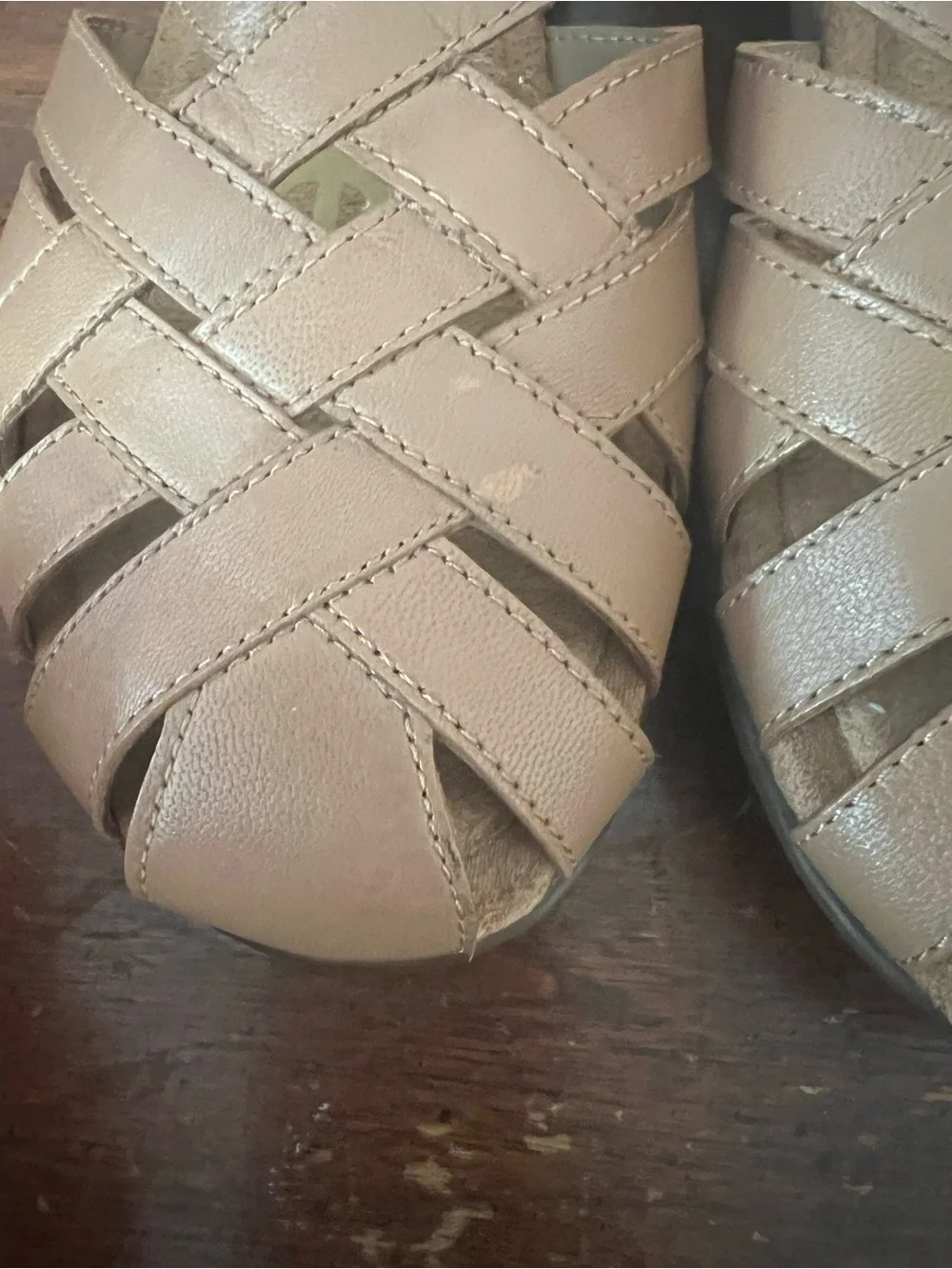 Hush Puppies Woven Slingback Sandals - Tan size 6.5